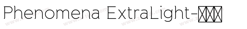 Phenomena ExtraLight字体转换